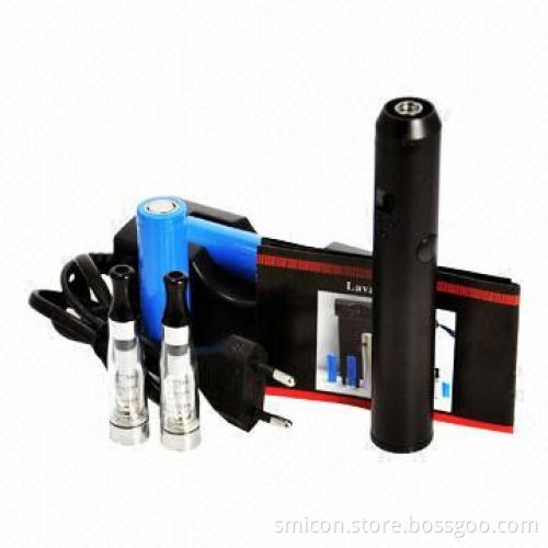 Lava tube e-cigarette with variable voltages 3.0-6.0V